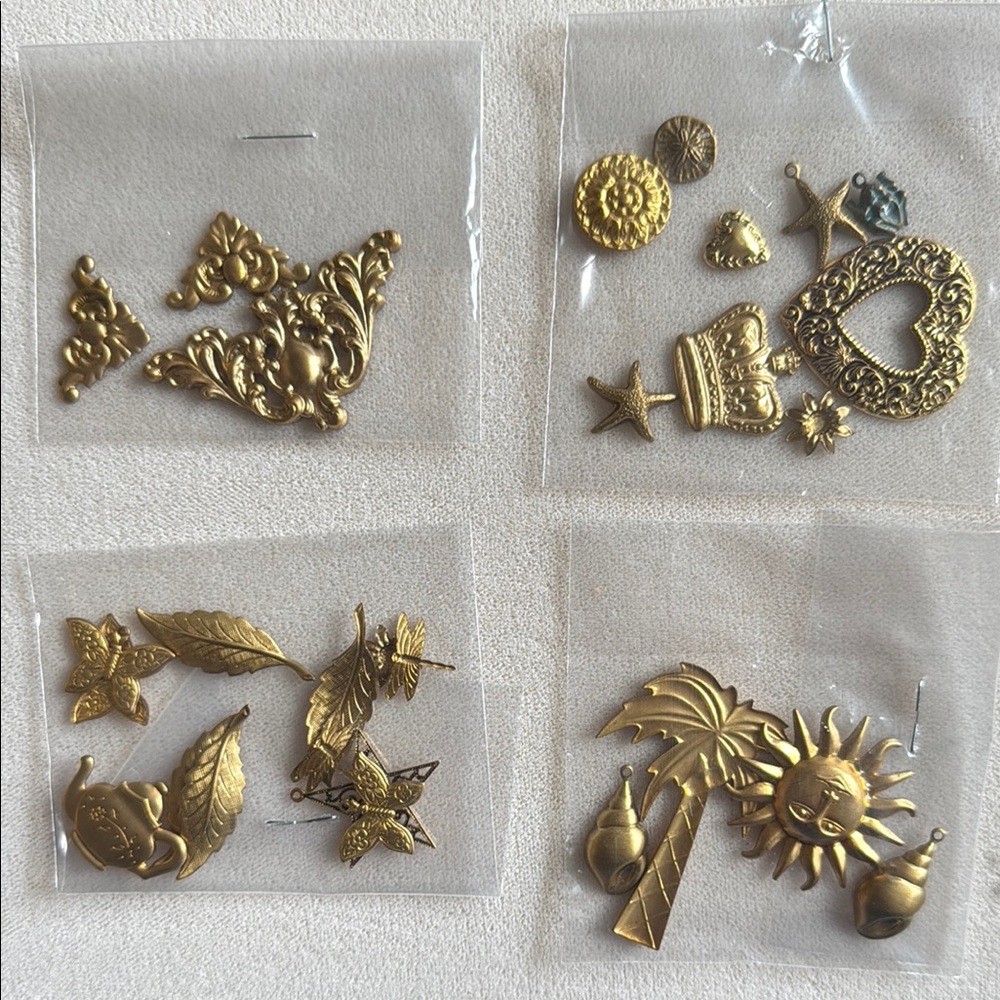 Gold Metal Embellishments Set